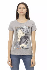 Trussardi Action Gray Cotton Women T-Shirt - T-Shirts