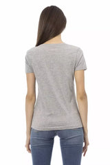Trussardi Action Gray Cotton Women T-Shirt - T-Shirts