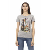 Trussardi Action Gray Cotton Women T-Shirt - T-Shirts