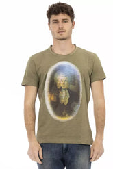 Trussardi Action Green Cotton Men T-Shirt - T-Shirts