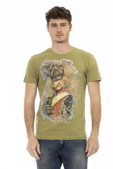 Trussardi Action Green Cotton Men T-Shirt - T-Shirts