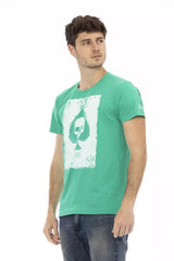 Trussardi Action Green Cotton Men T-Shirt - T-Shirts