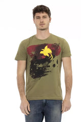 Trussardi Action Green Cotton Men T-Shirt - T-Shirts