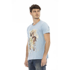 Trussardi Action Light Blue Cotton Men T-Shirt - T-Shirts