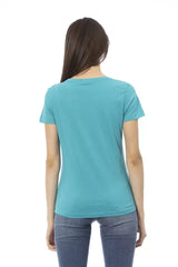 Trussardi Action Light Blue Cotton Women T-Shirt - T-Shirts