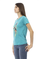 Trussardi Action Light Blue Cotton Women T-Shirt - T-Shirts