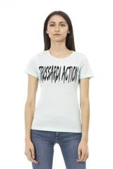 Trussardi Action Light Blue Cotton Women T-Shirt - T-Shirts