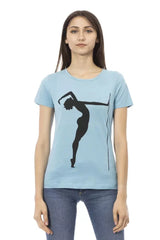 Trussardi Action Light Blue Cotton Women T-Shirt - T-Shirts