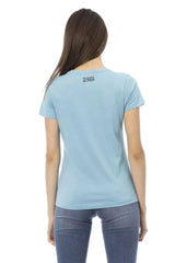 Trussardi Action Light Blue Cotton Women T-Shirt - T-Shirts