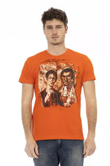 Trussardi Action Orange Cotton Men T-Shirt - T-Shirts