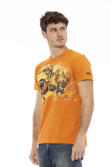 Trussardi Action Orange Cotton Men T-Shirt - T-Shirts