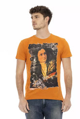 Trussardi Action Orange Cotton Men T-Shirt - T-Shirts
