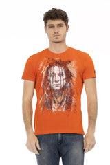 Trussardi Action Orange Cotton Men T-Shirt - T-Shirts