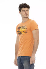 Trussardi Action Orange Cotton Men T-Shirt - T-Shirts