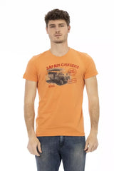 Trussardi Action Orange Cotton Men T-Shirt - T-Shirts