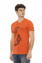 Trussardi Action Red Cotton Men T-Shirt - T-Shirts