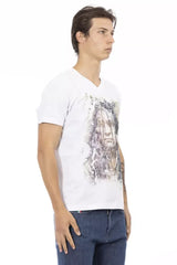 Trussardi Action White Cotton Men T-Shirt - T-Shirts