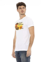 Trussardi Action White Cotton Men T-Shirt - T-Shirts
