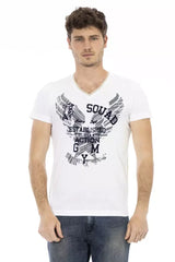 Trussardi Action White Cotton Men T-Shirt - T-Shirts