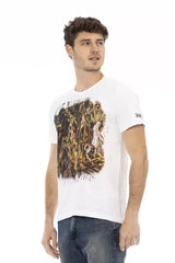 Trussardi Action White Cotton Men T-Shirt - T-Shirts