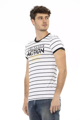 Trussardi Action White Cotton Men T-Shirt - T-Shirts