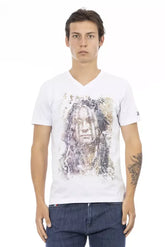 Trussardi Action White Cotton Men T-Shirt - T-Shirts