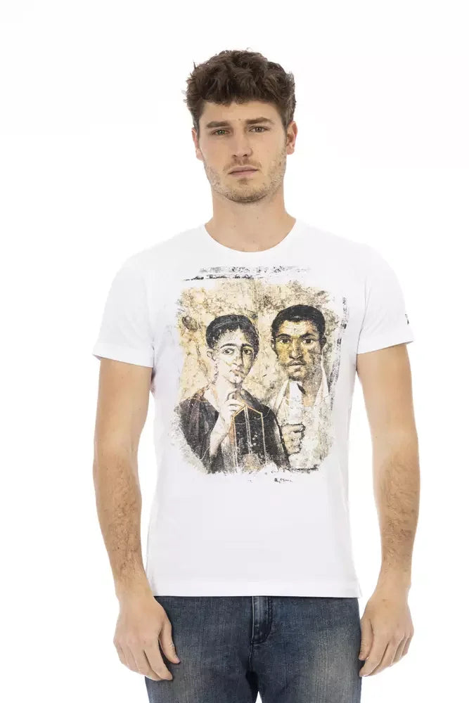 Trussardi Action White Cotton Men T-Shirt - T-Shirts