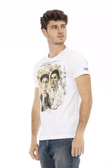 Trussardi Action White Cotton Men T-Shirt - T-Shirts