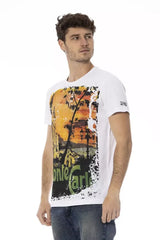 Trussardi Action White Cotton Men T-Shirt - T-Shirts