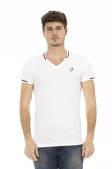 Trussardi Action White Cotton Men T-Shirt - T-Shirts