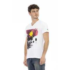 Trussardi Action White Cotton Men’s T-Shirt - T-Shirts