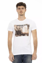 Trussardi Action White Cotton Men’s T-Shirt - T-Shirts