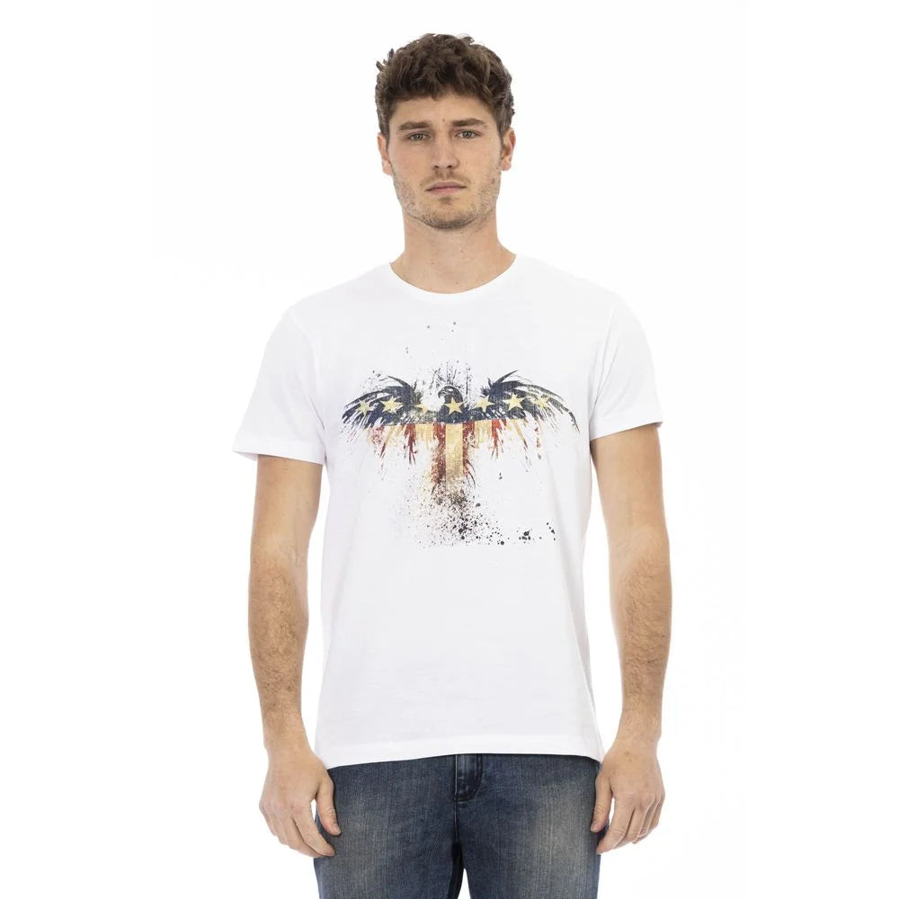 Trussardi Action White Cotton Men’s T-Shirt - T-Shirts