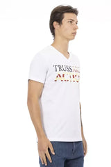 Trussardi Action White Cotton Men’s T-Shirt - T-Shirts