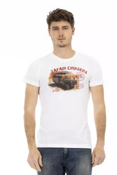 Trussardi Action White Cotton Men’s T-Shirt - T-Shirts