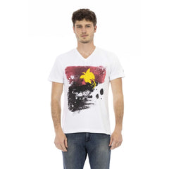 Trussardi Action White Cotton Men’s T-Shirt - T-Shirts