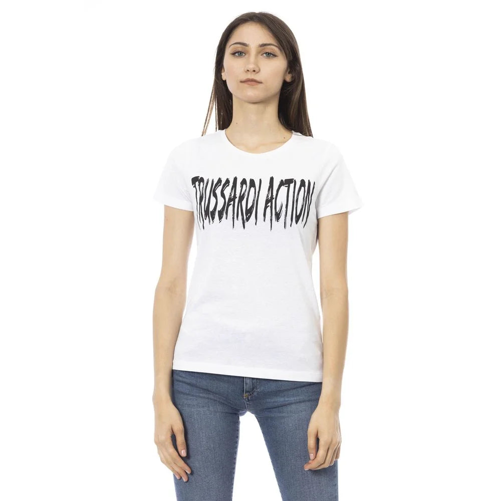 Trussardi Action White Cotton Women T-Shirt - T-Shirts