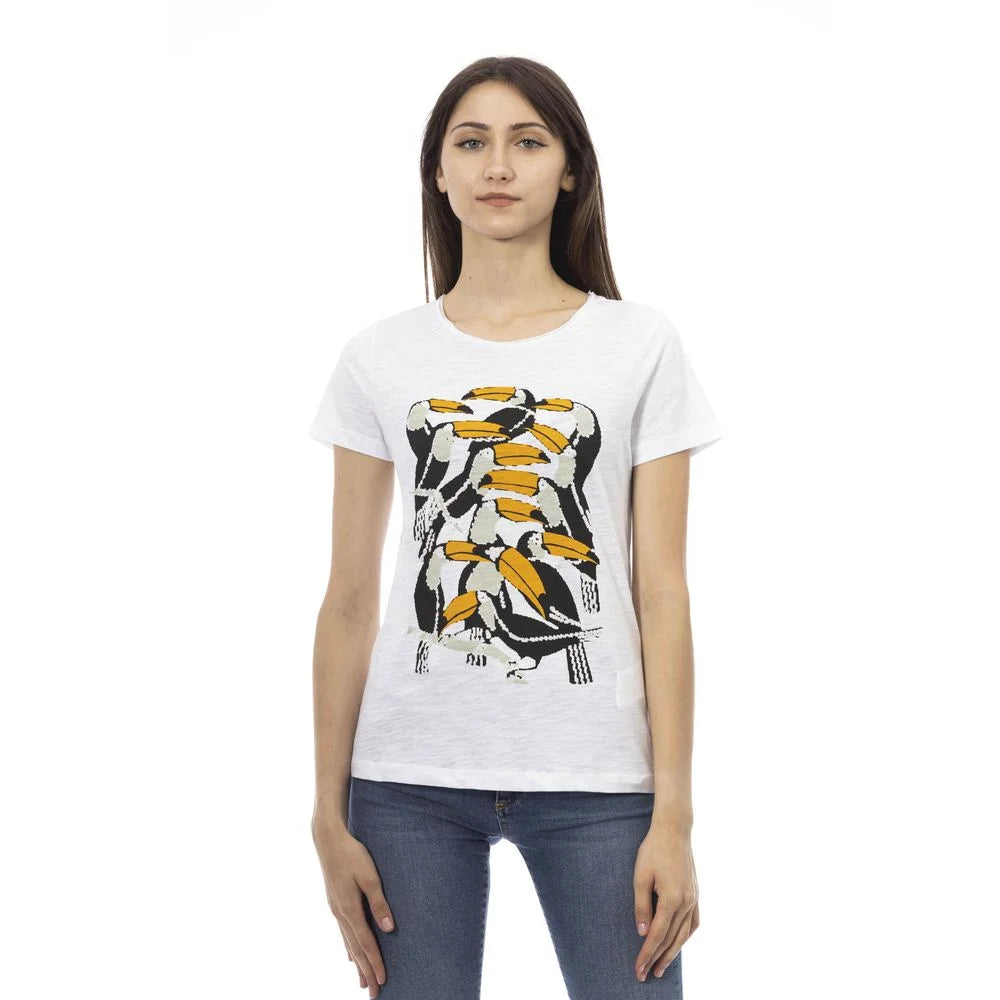 Trussardi Action White Cotton Women T-Shirt - T-Shirts