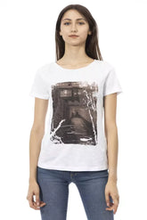 Trussardi Action White Cotton Women Top - T-Shirts