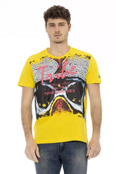 Trussardi Action Yellow Cotton Men T-Shirt - T-Shirts