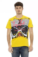 Trussardi Action Yellow Cotton Men T-Shirt - T-Shirts