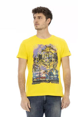 Trussardi Action Yellow Cotton Men T-Shirt - T-Shirts