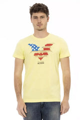 Trussardi Action Yellow Cotton Men’s T-Shirt - T-Shirts