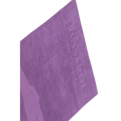 Trussardi Beachwear Purple Cotton Men Swim Towel - Unisex