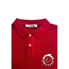 Trussardi Beachwear Red Cotton Men Polo Shirt - Polos