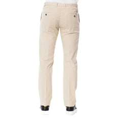 Trussardi Beige Cotton Men Trouser - Trousers