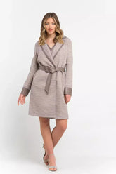 Trussardi Beige Cotton Women Coat - IT38 | XS - Wrap Coats