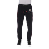 Trussardi Black Cotton Men Sports Pant - Joggers