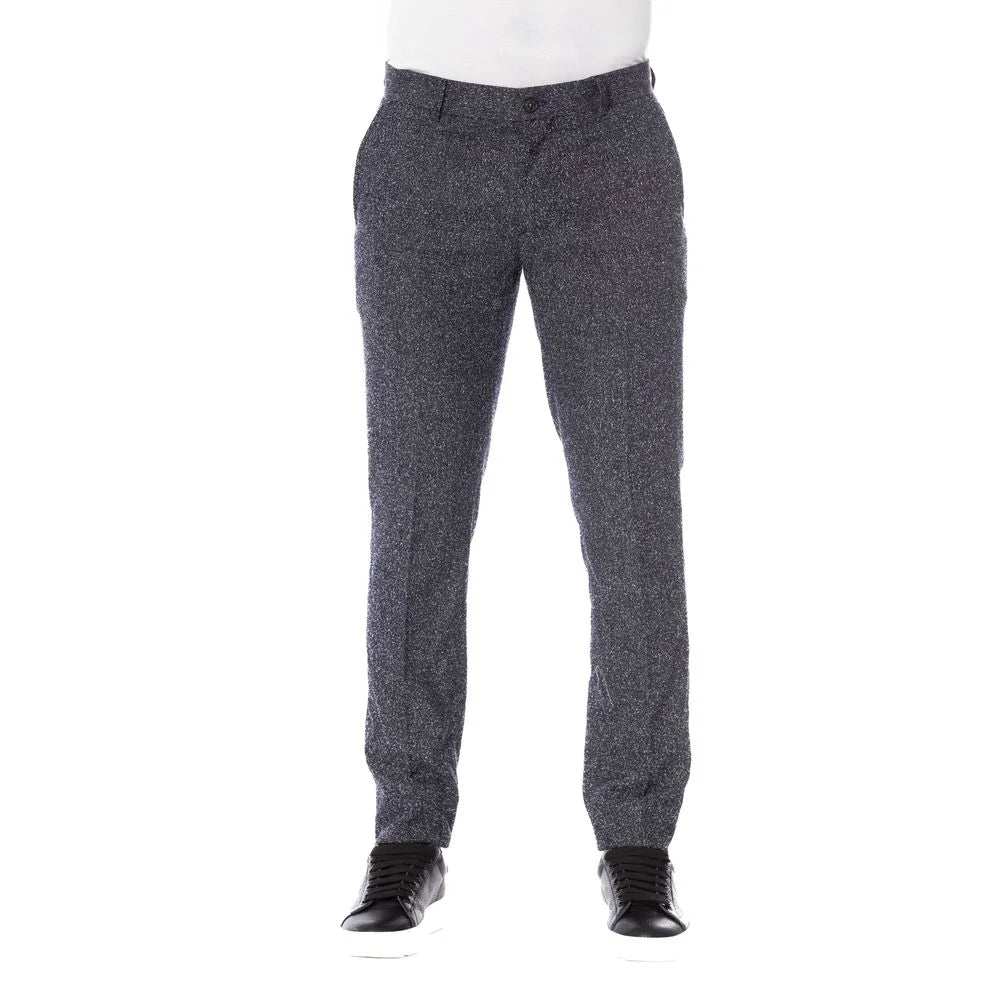 Trussardi Black Cotton Men Trouser - Trousers