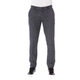 Trussardi Black Cotton Men Trouser - Trousers